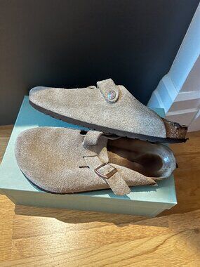 Birkenstock Bostons Taupe Mens Size 40 - Used